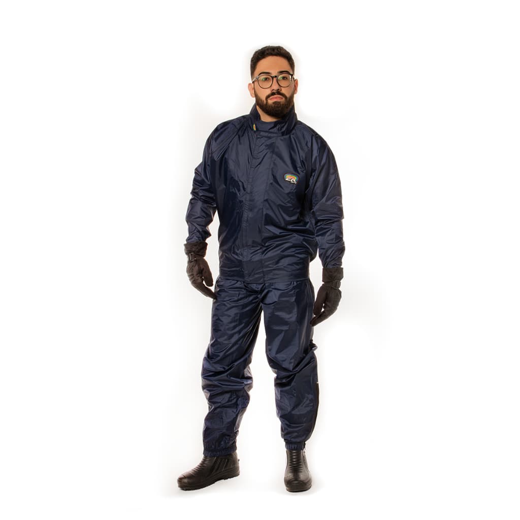Conjunto Chuva Nylon Forrada Azul Escuro