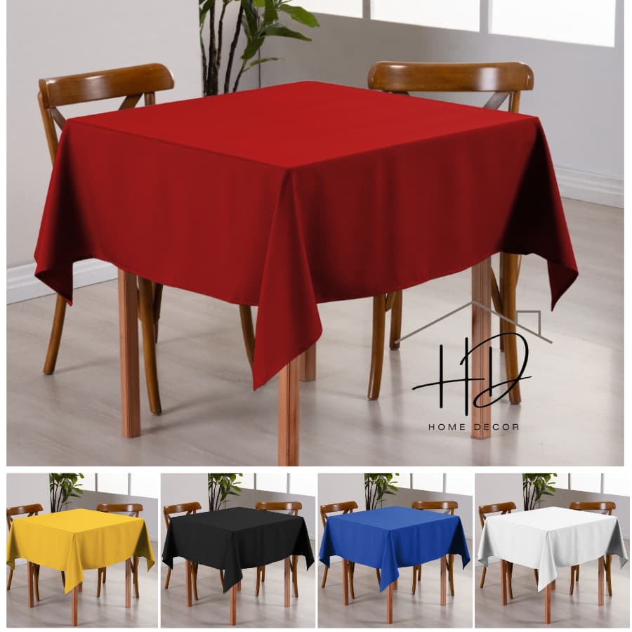 Kit 15 Toalha De Mesa Quadrada 1,50m x 1,50m Oxford Acabamento Bainha - Decoração Festa Buffet - Forro De Mesa