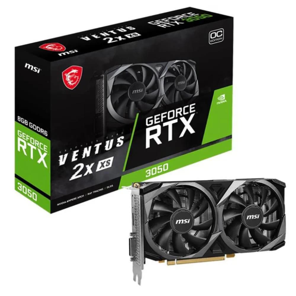 Placa de vídeo GeForce RTX 3050 Msi Ventus 2X XS 8G OC