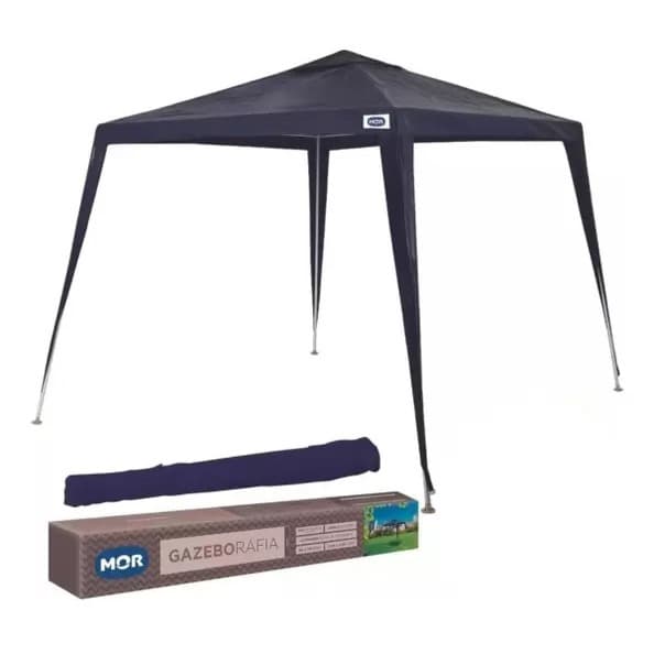 Tenda 3x3 Barraca AZUL OU BRANCO Praia Piscina Gazebo Base Camping Com Sacola - ATENÇÃO: NÃO É SANFONADO É DE MONTAR