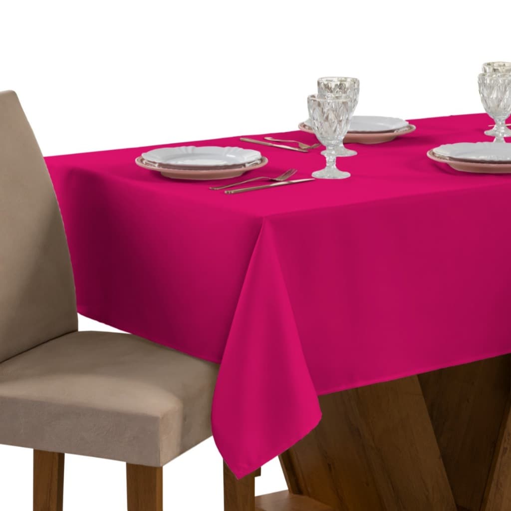 Toalha de Mesa Oxford tecido Grosso 2,00 x 1,50 m Mesa de 6 cadeiras Retangular Acabamento em Bainha