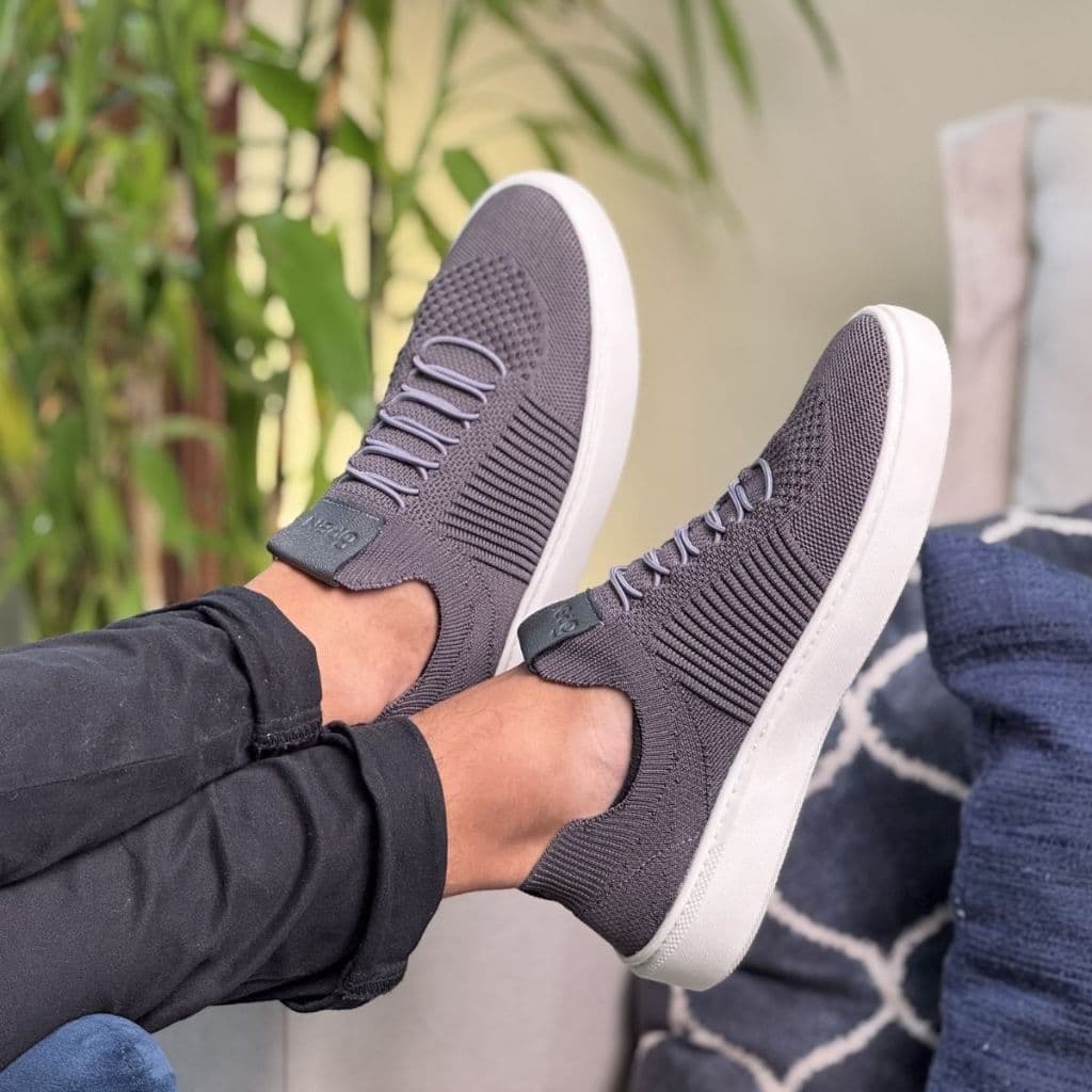 Tênis Knit On Unissex Calce Fácil Leve Confortável Antiderrapante Para Dia a Dia e Caminhada