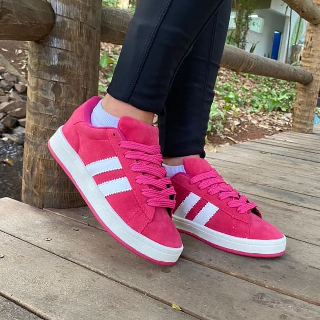 Tênis Adulto Casual Unissex Acompanha 2 Cadarços Preto Rosa Verde  do 34 ao 43