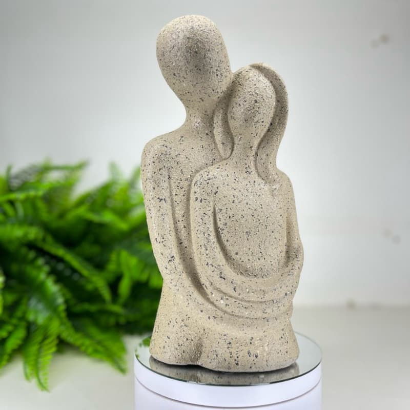 Estátua Escultura Casal Minimalista – Peça Decorativa Elegante Sofisticada. CB