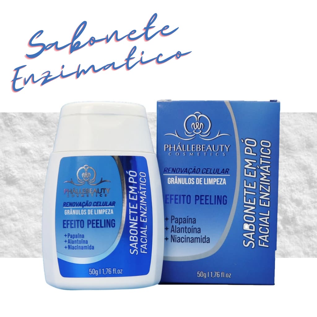 Sabonete em Pó Facial Enzimático PhálleBeauty - Pele Renovada e Luminosa
