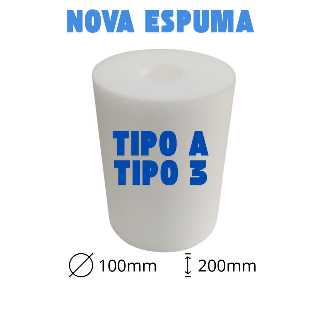 Filtro Refil Esponja Cartucho TIPO A / TIPO 3 Espuma Cartucho Piscina Reutilizável.
