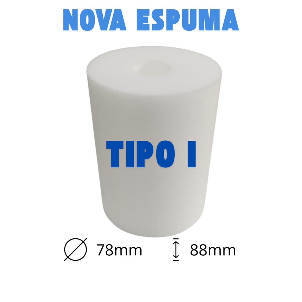 Filtro Refil Esponja Cartucho TIPO 1 Espuma Cartucho Piscina Reutilizável.