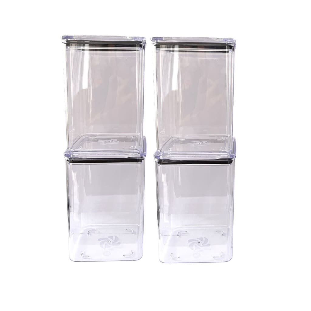 Kit 4 Potes Hermético 1,1 Litro Armazenar Alimento Organizar