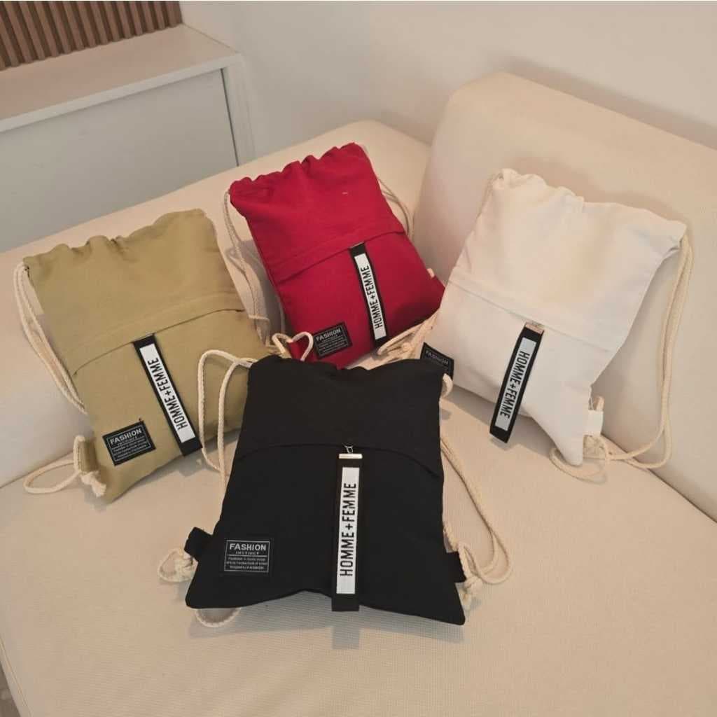 Mochila Sacola Zíper Academia Escola Faculdade Trabalho Ajustável Bonita Cores