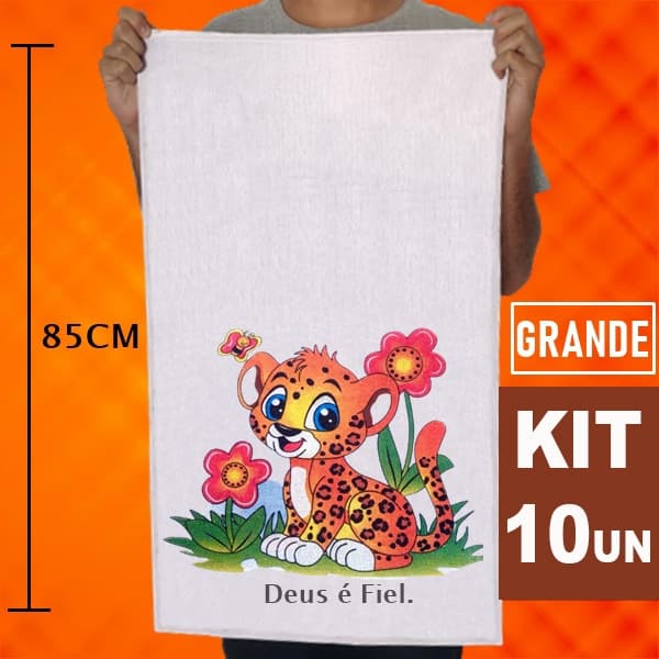 Kit 10 Pano De Prato Grande Duzia 45X85Cm De Cozinha Estampado Diversos Modelo Premium