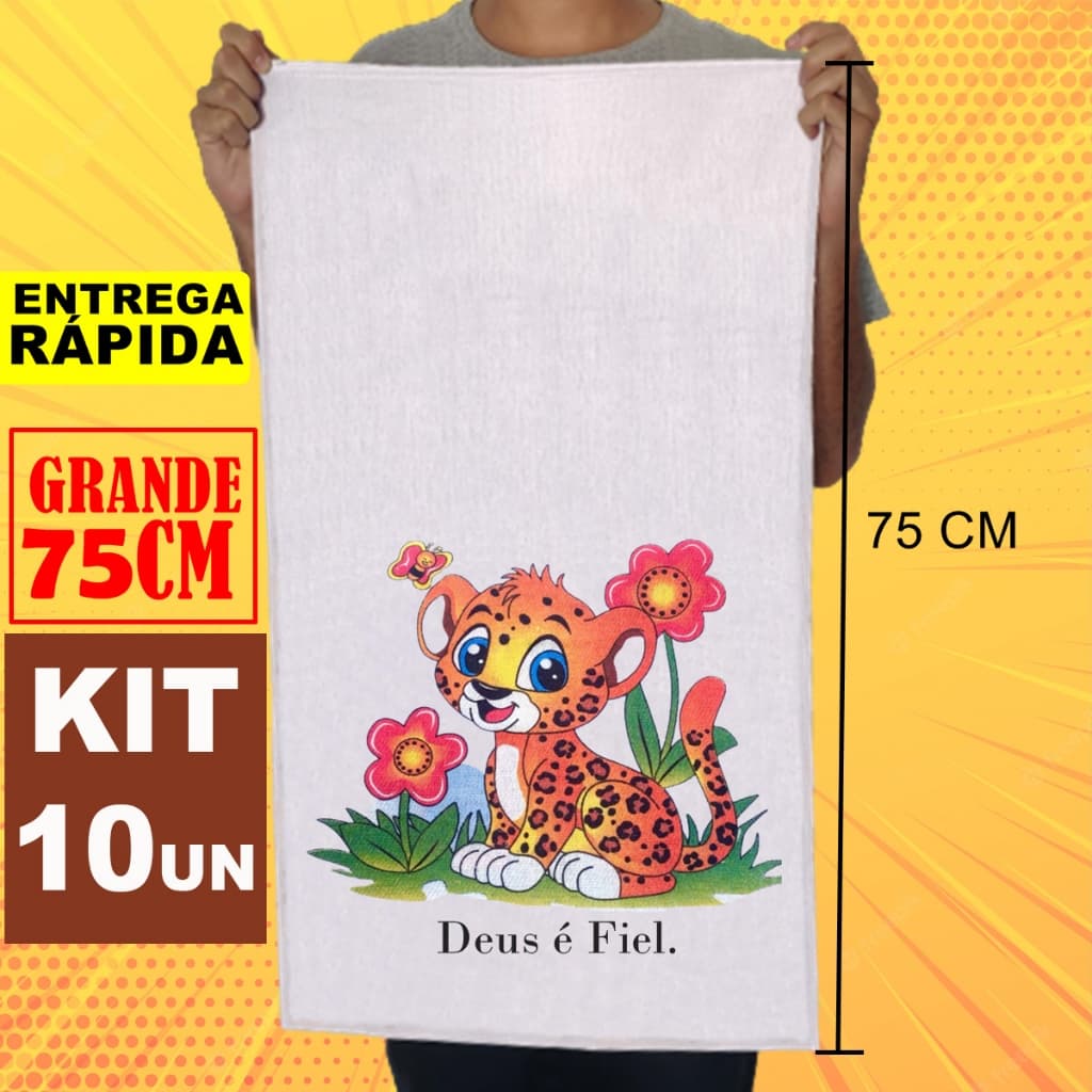 Kit 10 Pano De Prato Grande 45x75 CM Estampado Pano Copa De Cozinha Algodão