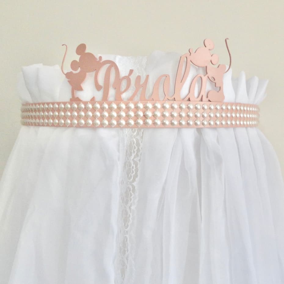 Kit Dossel Personalizado com Pérolas e Nome | Acompanha Mosquiteiro