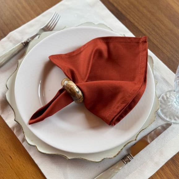 Kit 2 Guardanapos em Tecido Algodão 45 x 45 bainha Premium