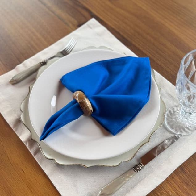 Kit 8 Guardanapos em Tecido Algodão 45 x 45 bainha Premium