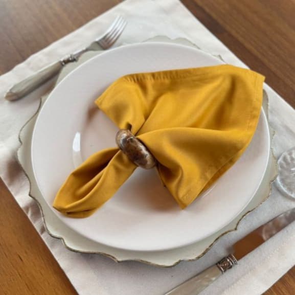 Kit 4 Guardanapos em Tecido Algodão 45 x 45 bainha Premium