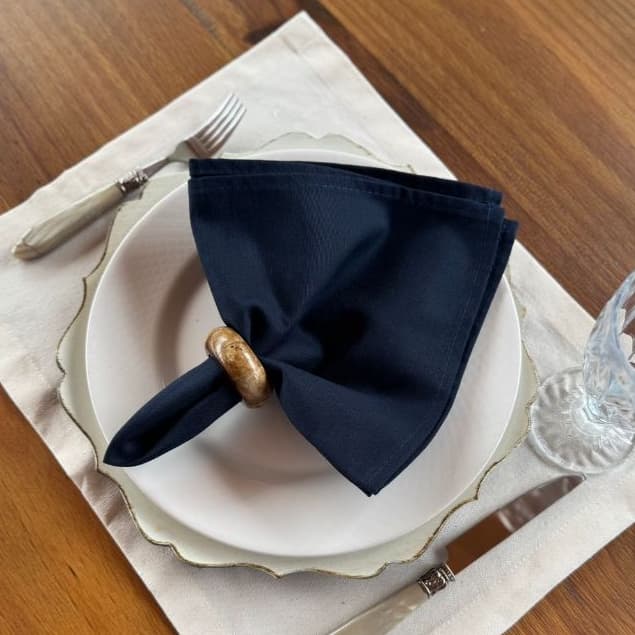 Kit 6 Guardanapos em Tecido Algodão 45 x 45 bainha Premium