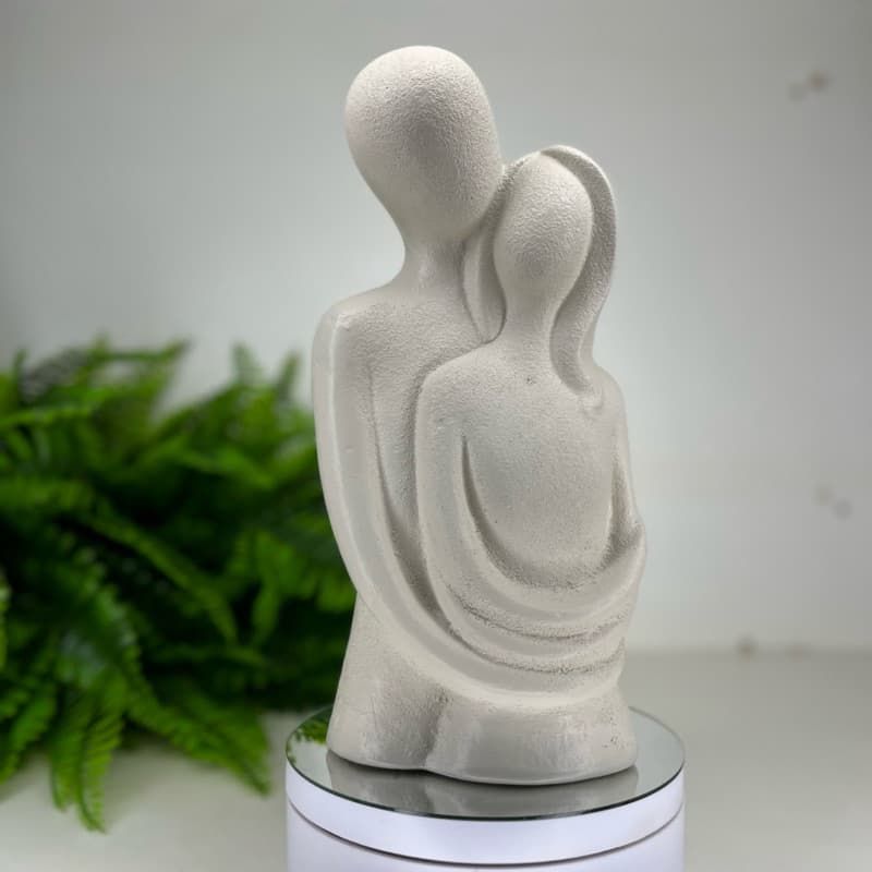 Estátua Escultura Casal Minimalista – Peça Decorativa Elegante e Sofisticada moderna. CB