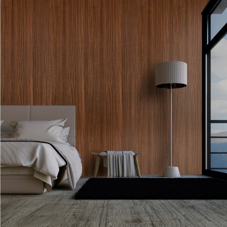 Papel de parede autoadesivo de madeira escura