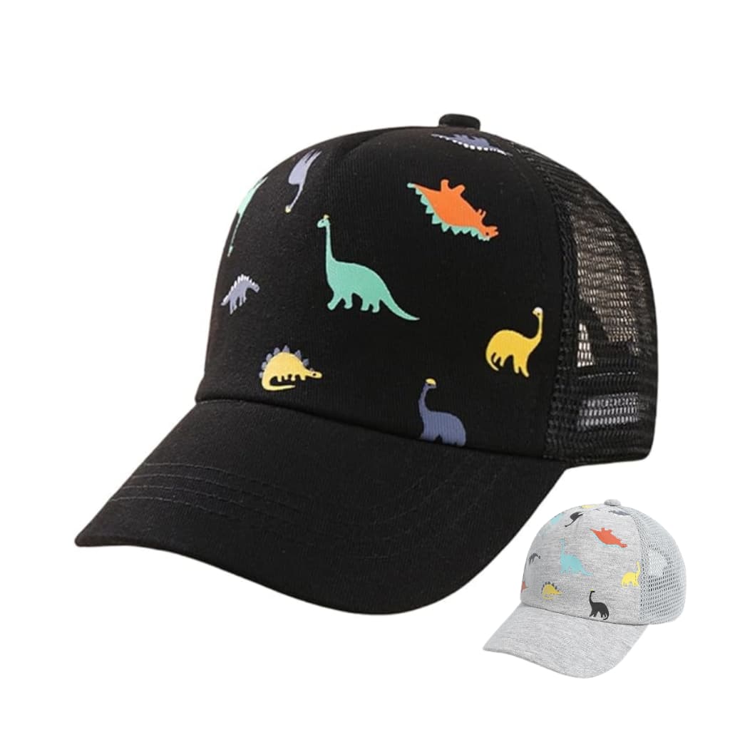 Boné infantil Menino Dinossauro Telinha Truck Estampado 02 a 05  Boné de Criança 01 a 05