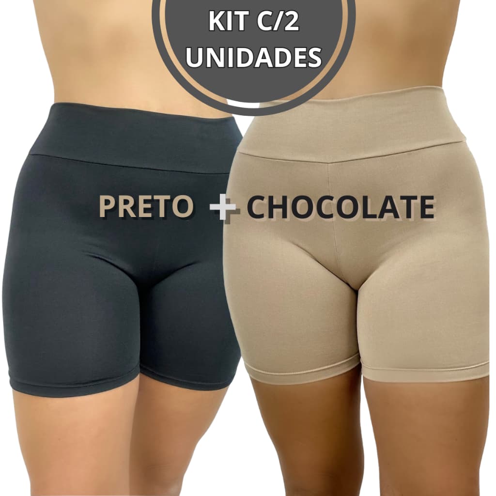 KIT 2 Anágua Com Cós Segunda Pele Short Feminino
