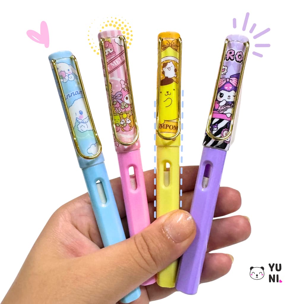 Lápis infinito Pastel Sanrio My Melody, Kuromi, Cinnamoroll, Pompompurin - Lápis de escrever - papelaria fofa - sanrio