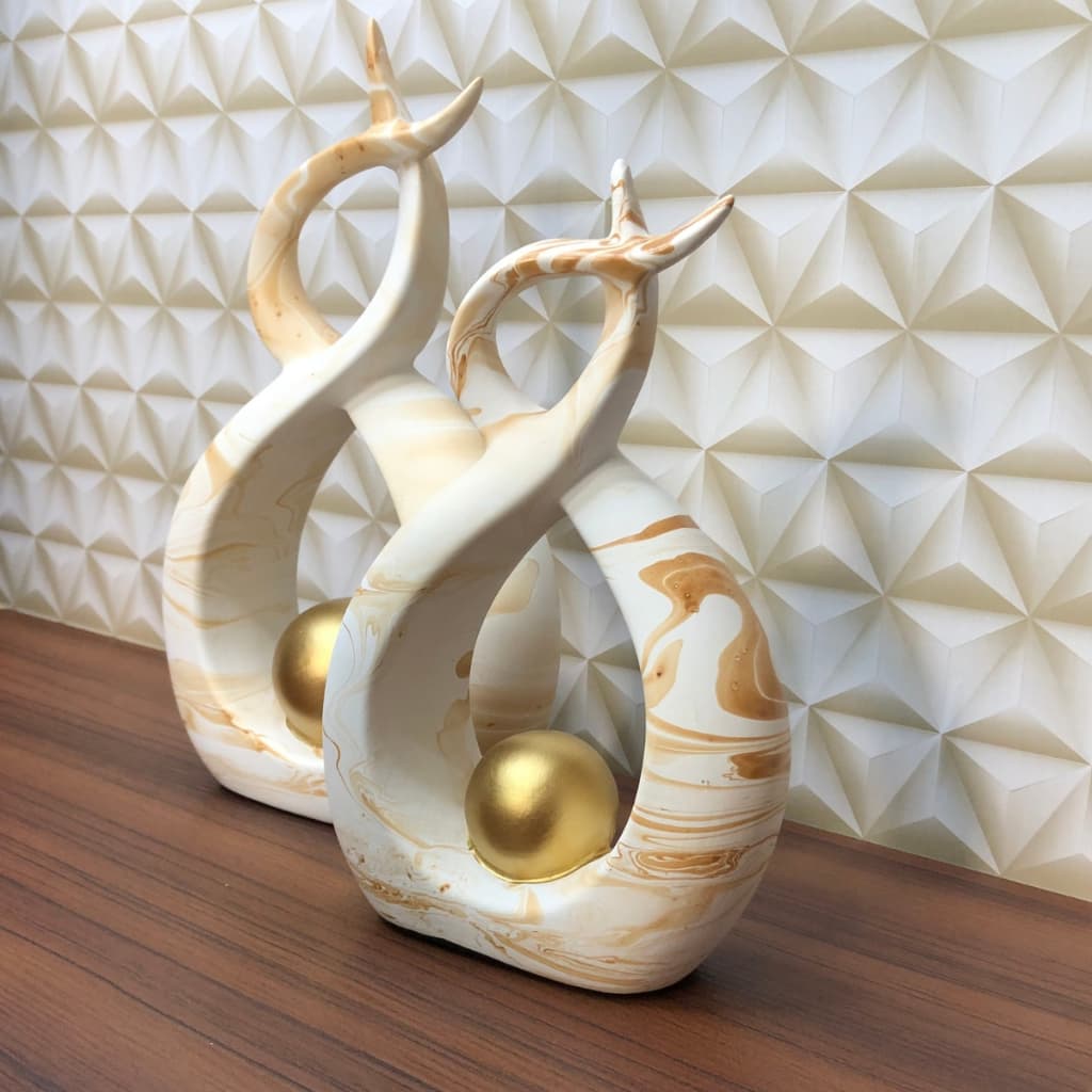 Vasos Decoração Dupla Enfeite Decorativo Cerâmica P/ Rack Sala Várias Cores