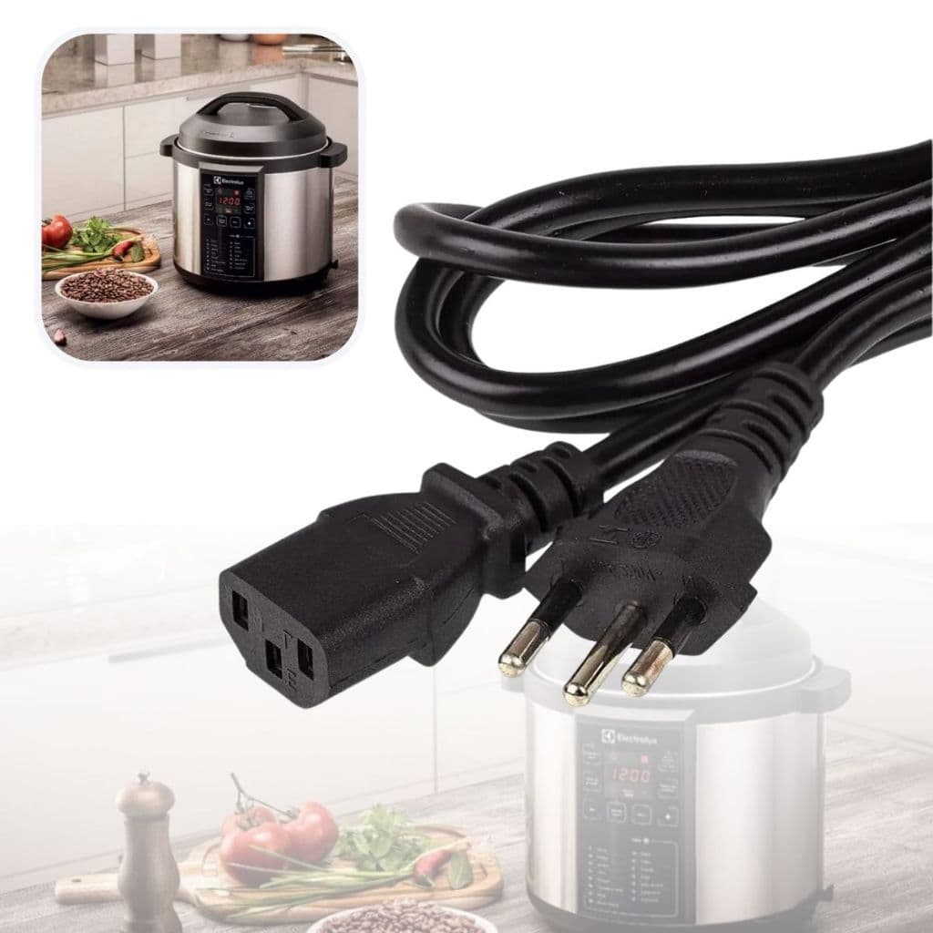 Cabo De Força Panela Pressão Elétrica Arroz 3L Fio de Energia Tomada Bivolt Diversas Marcas 1.5Metro