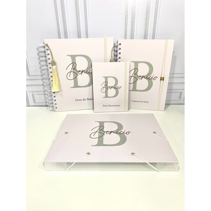 Caderneta de Vacina/ Mini Porta Documentos/Livro do bebê /Pasta/ Nude com Verde/Azul/Marrom/ +Cores