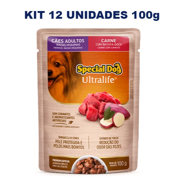 Sache Special Dog Ultralife Ração úmida Cães Adultos Raças Pequenas Caixa 12 Un