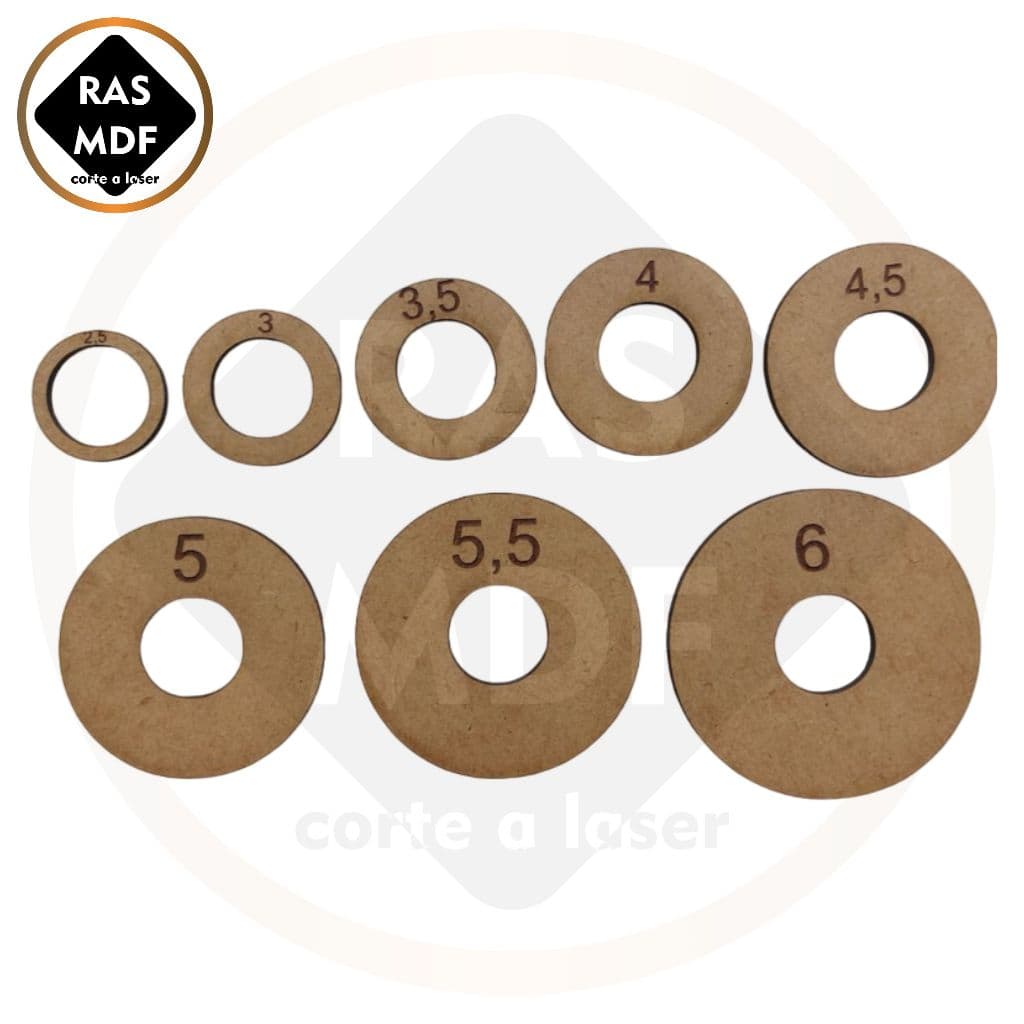 8 Gabarito Pequeno para Corte de Adesivos e Tags Redondos