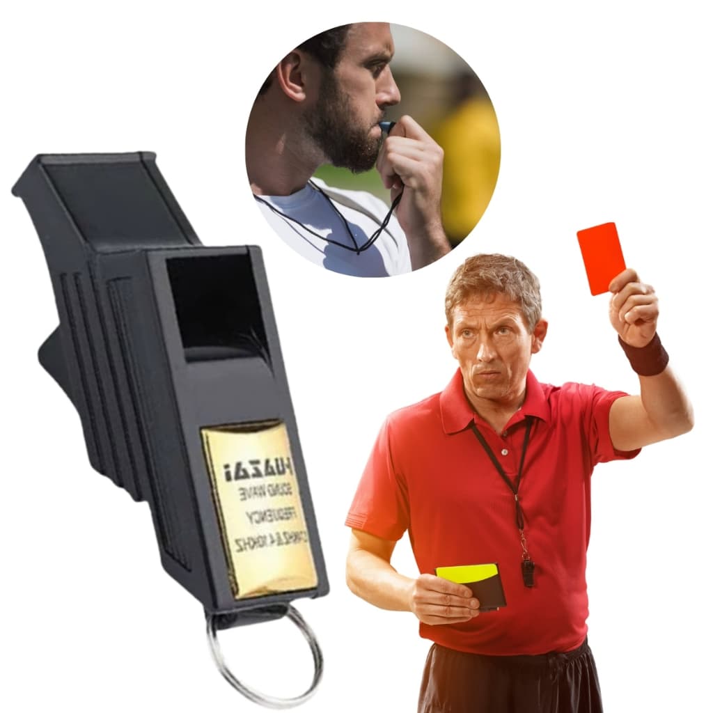 Apito Futebol Juiz Profissional 115 Decibéis com Dedal Pronta Entrega