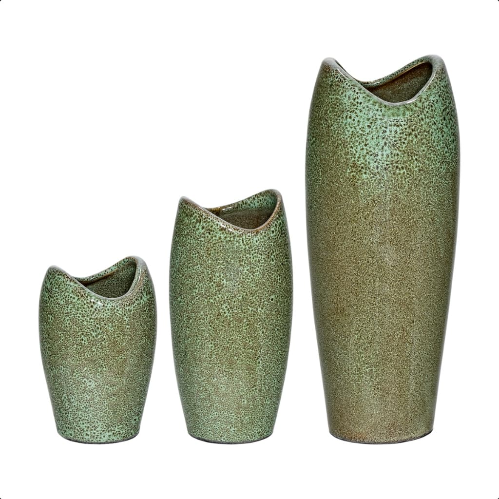Trio de vaso de cerâmica para decoração com cores exclusivas lançamento jardinagem COLEÇÃO FLUIDA
