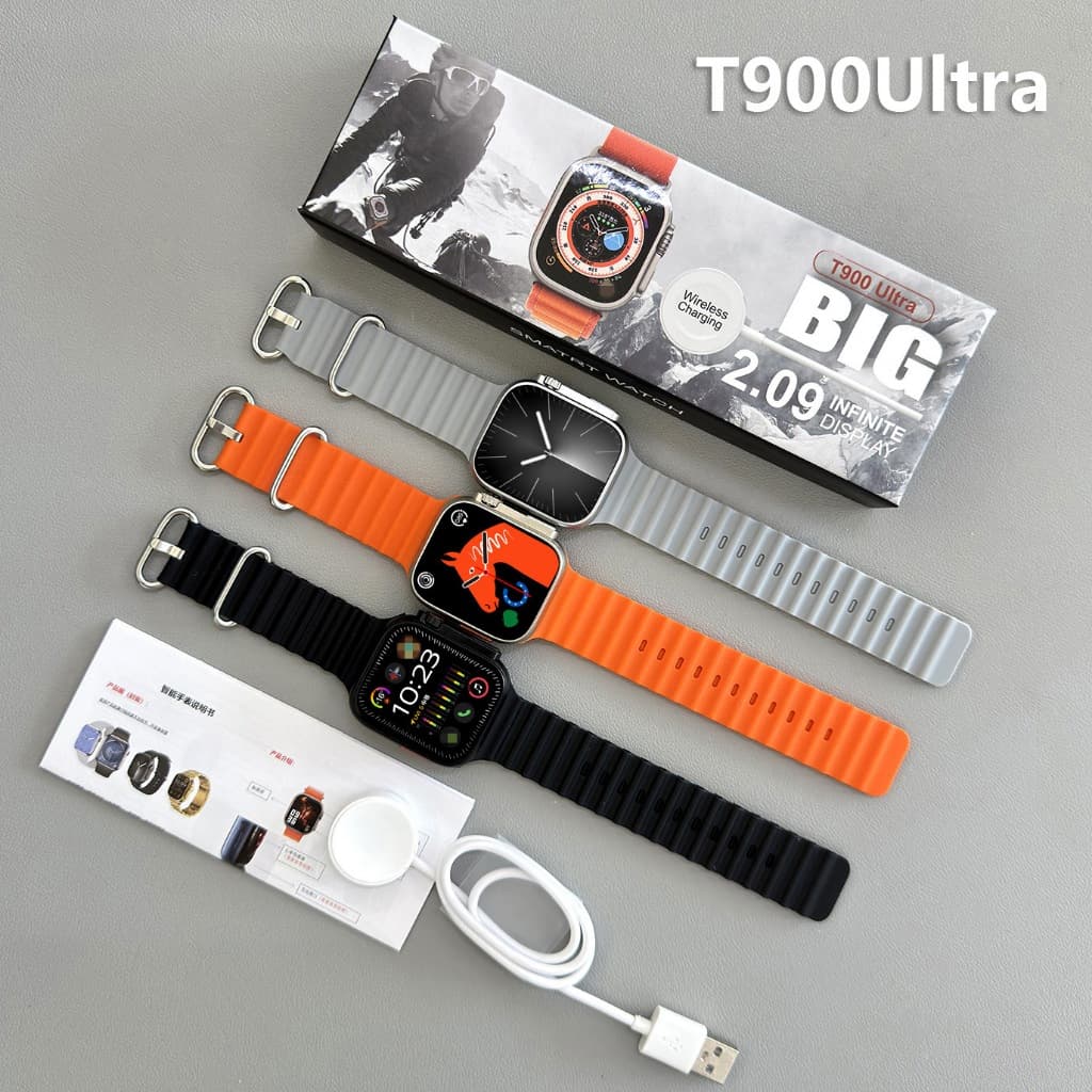 Relógio Smartwatch T900 Ultra Big Tela 2,09'' Infinita