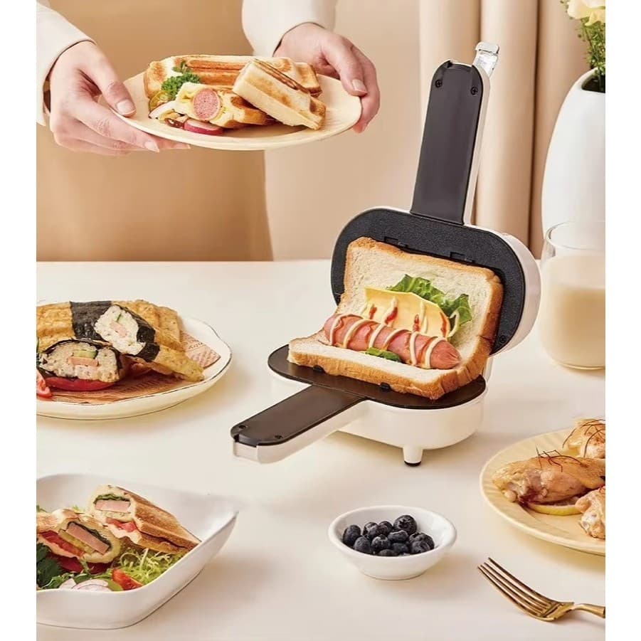 Sanduicheira Elétrica Dupla Face Aquecimento Rápido Sanduicheira 110V