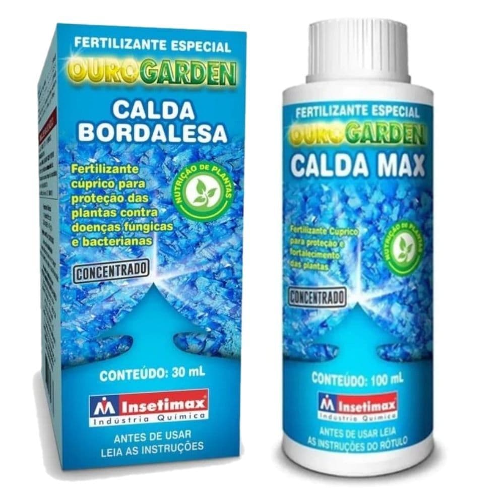 Calda Bordalesa Concentrada Rende 3,6,10 ou 20L - 30, 60, 100 ou 200ml Sulfato de Cobre