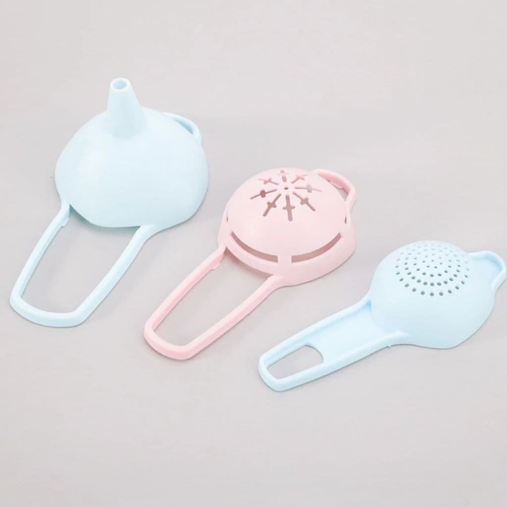 Mini Funil com Separador de Gema Peneira Utensilios de Cozinha Kit Peneira Mini Funil 3 Peças