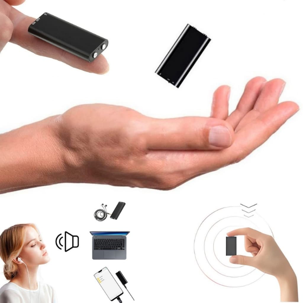 Mini Gravador de Voz Grava 96 Horas - Micro Escuta Profissional