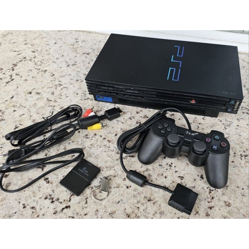 PS2 fat sem leitor com opl 64gb 1 controle e cabos