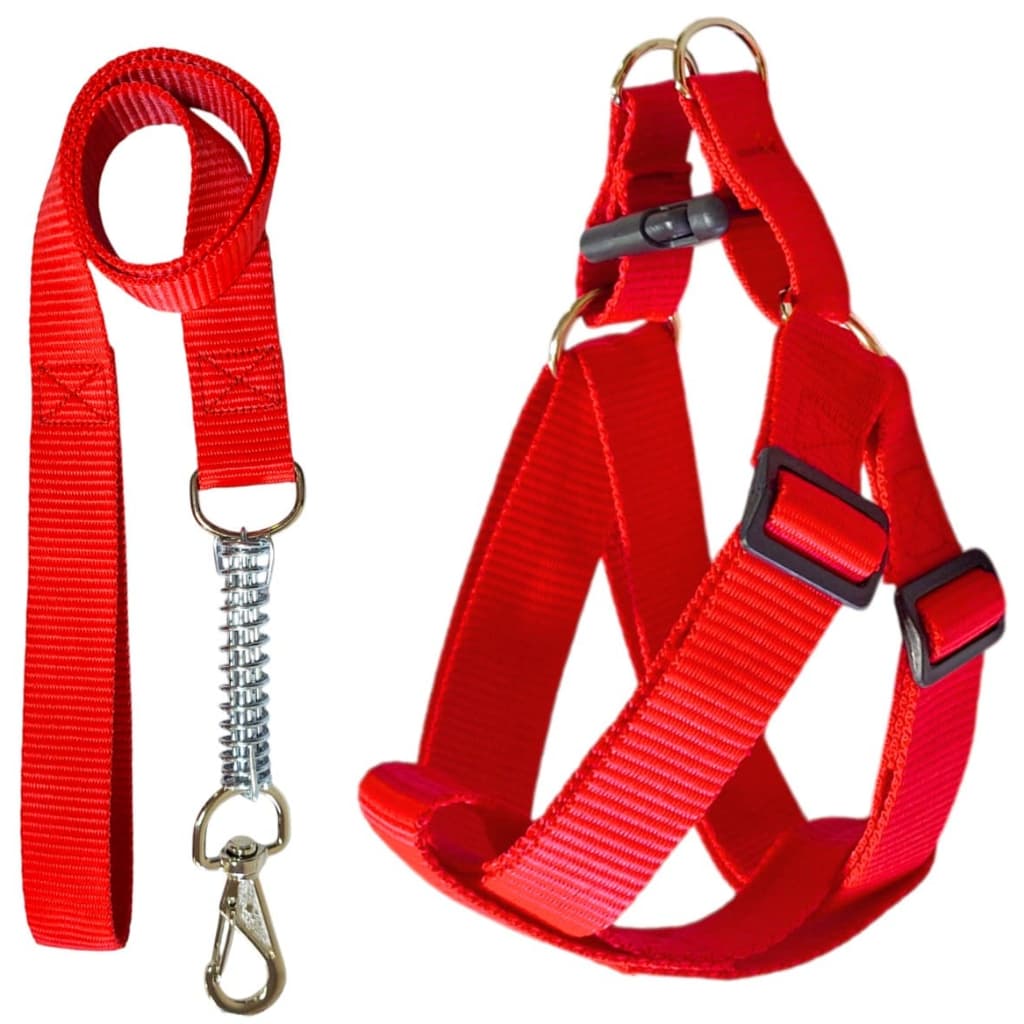 Peitoral Americano para Cachorros Grandes e Médios Ajustável + Guia Anti-Impacto