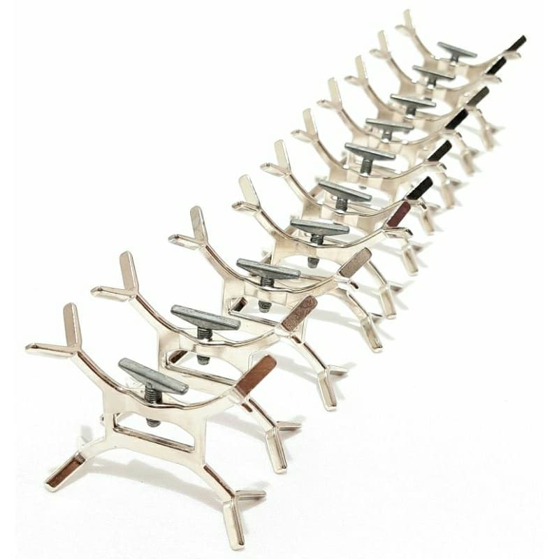 Kit 10 Trava Espetos Churrasco - Suporte para Virar O Espeto