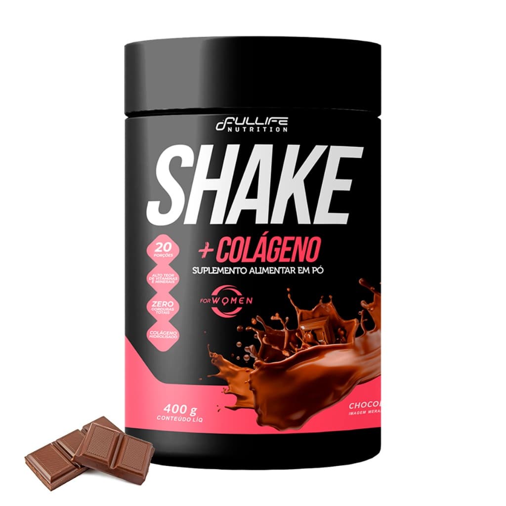Shake Substituto De Refeição Zero Açúcar Com Colágeno 400g Fullife