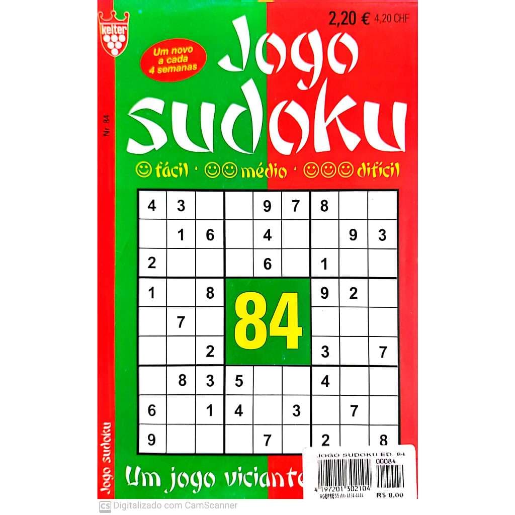 Sudoku - 1 Jogo Por Página Tamanho Grande