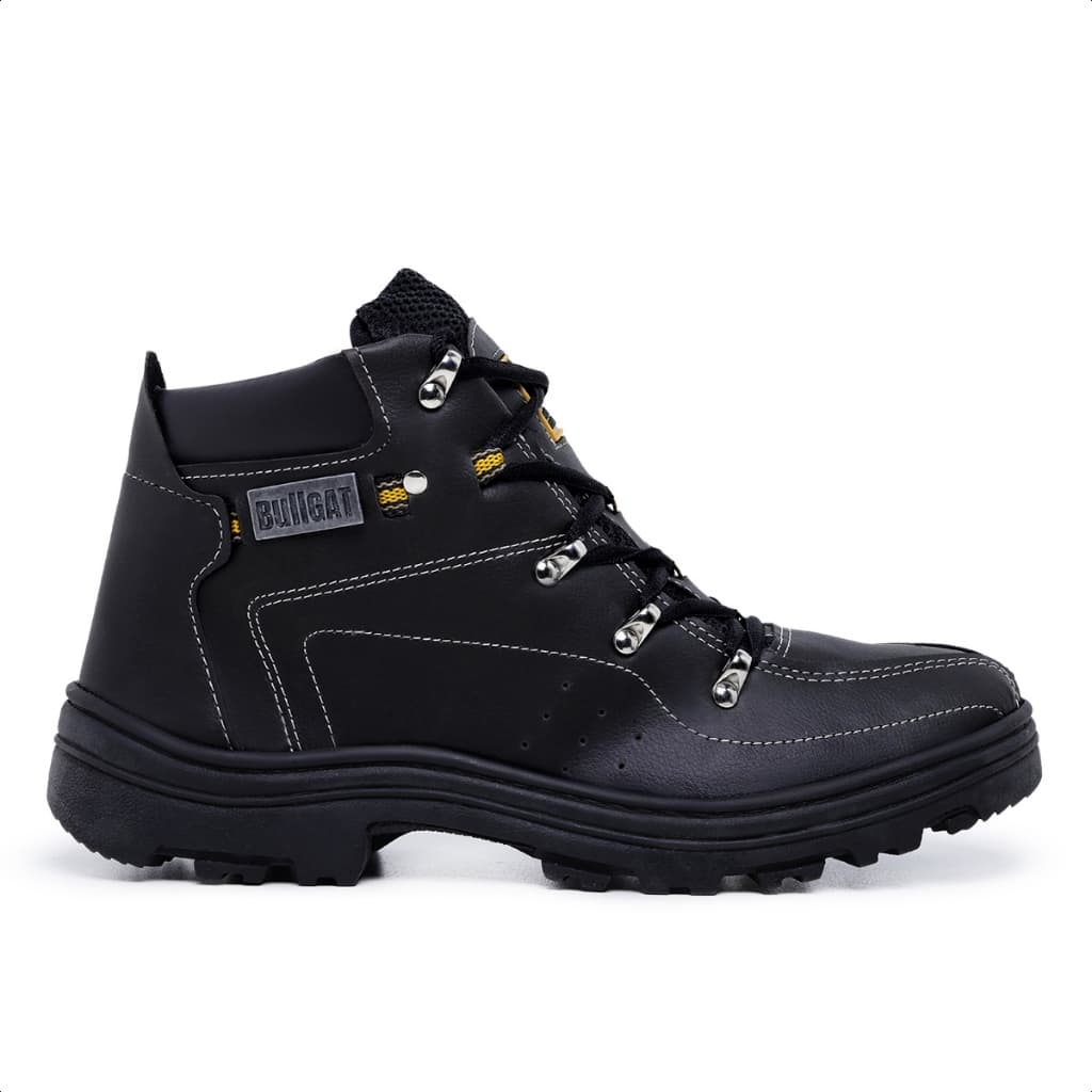 Bota Masculino Coturno Bullgat Cano Médio Motoqueiro Da Moda