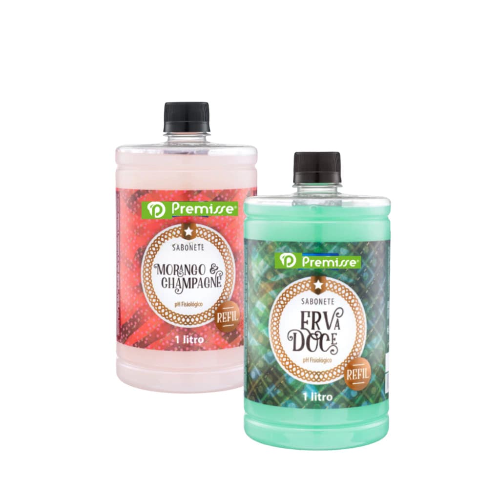 Sabonete Refil 1 litro Premisse Linha Requinte - Mãos, Corpo e Rosto