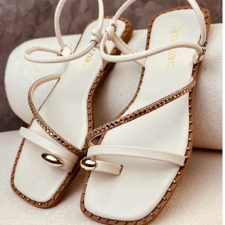 Sandalias Feminina Rasteiras Feminina Rasteirinha Rasteira Lesma Amendoa Exclusiva Amizzara