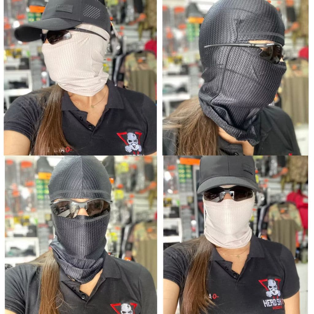 Touca BalaClava Proteção 50+UV Touca Longa Capuz Bandana Touca Ninja