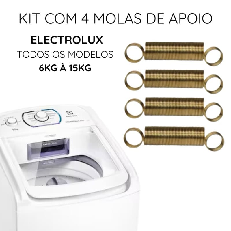 Kit 4 Molas Vara De Suspensão Lavadora Electrolux 6 A 15kg