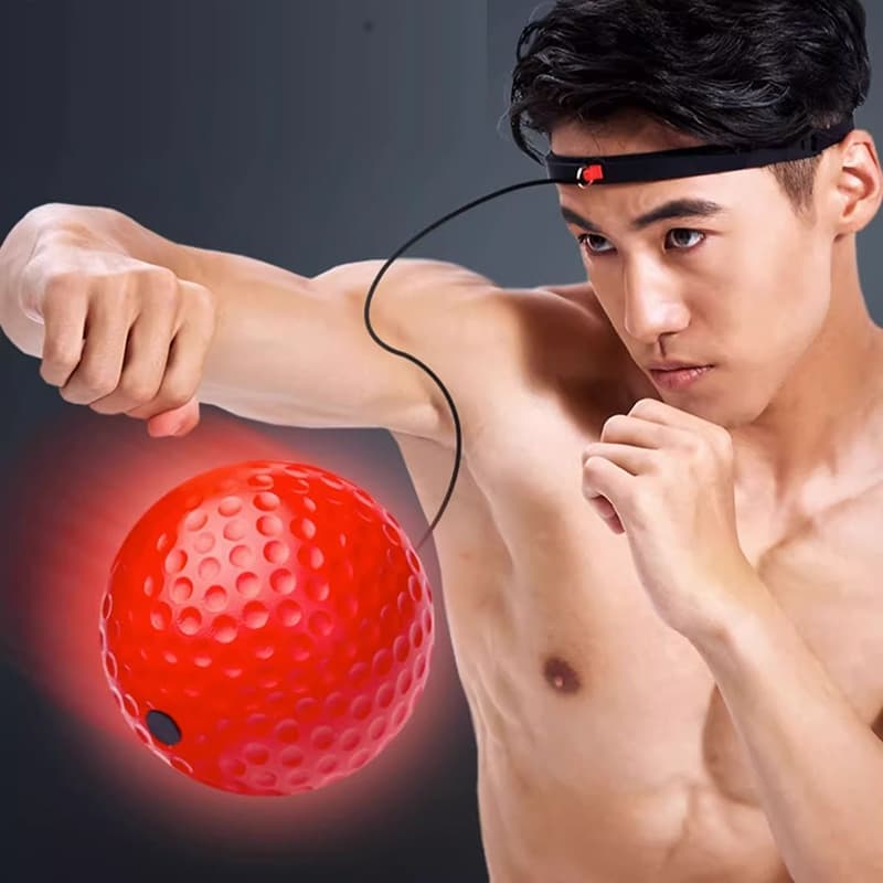 Bola De Treino Reflexo Luta Boxe Com Faixa de Cabeça