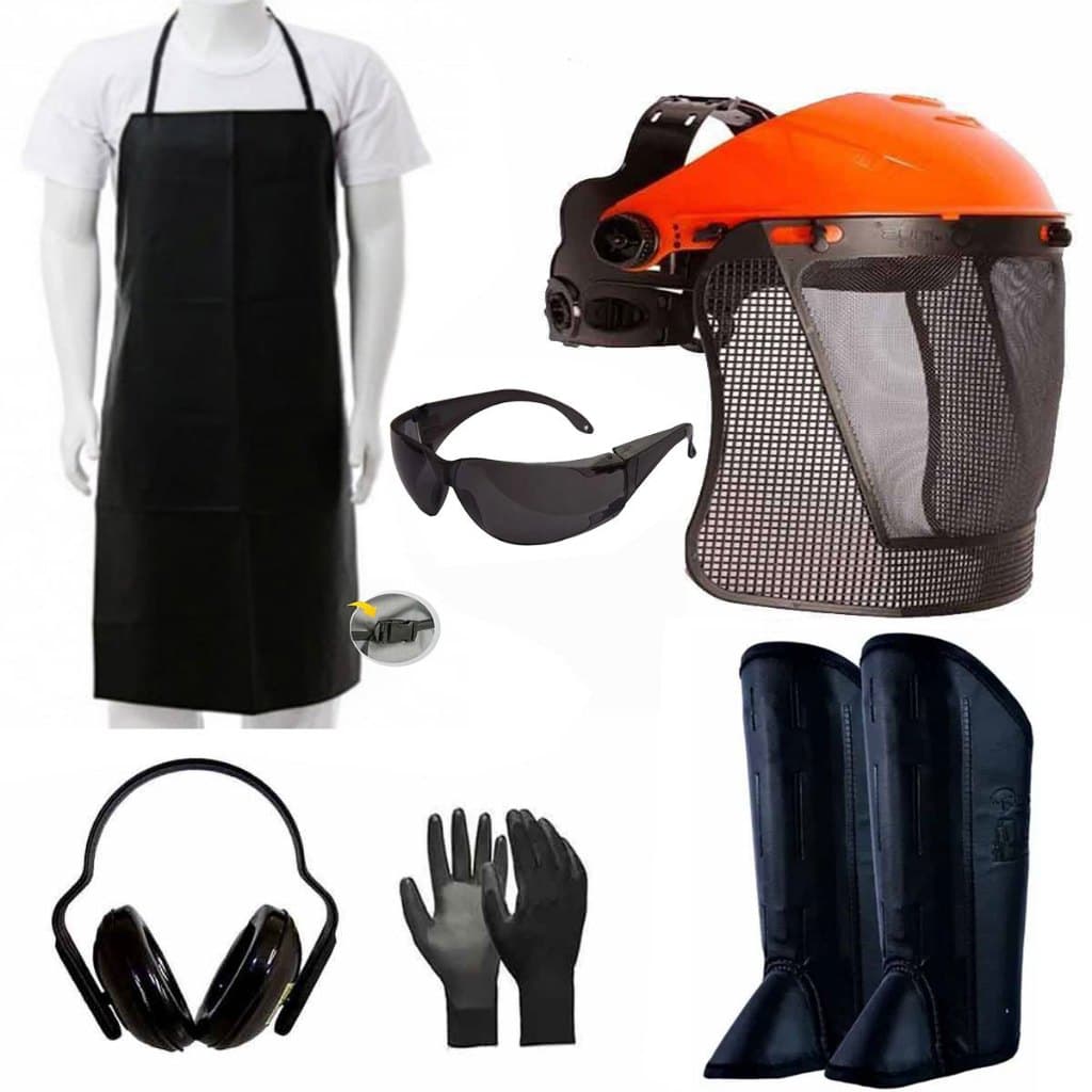Kit De Segurança Proteção Jardineiro Operador De Roçadeira Jardinagem Epi