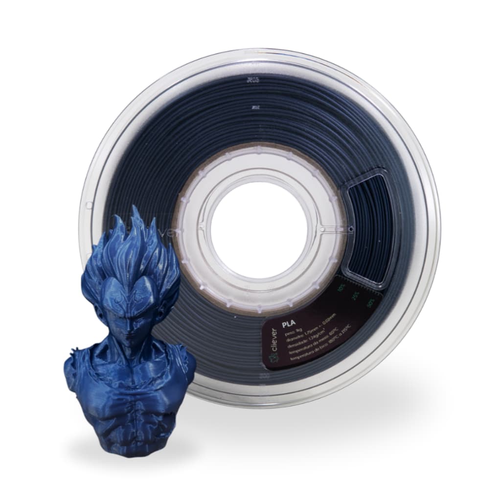 PLA Azul Escuro Perolado Premium | 1,75mm | 1 Kg | Cliever